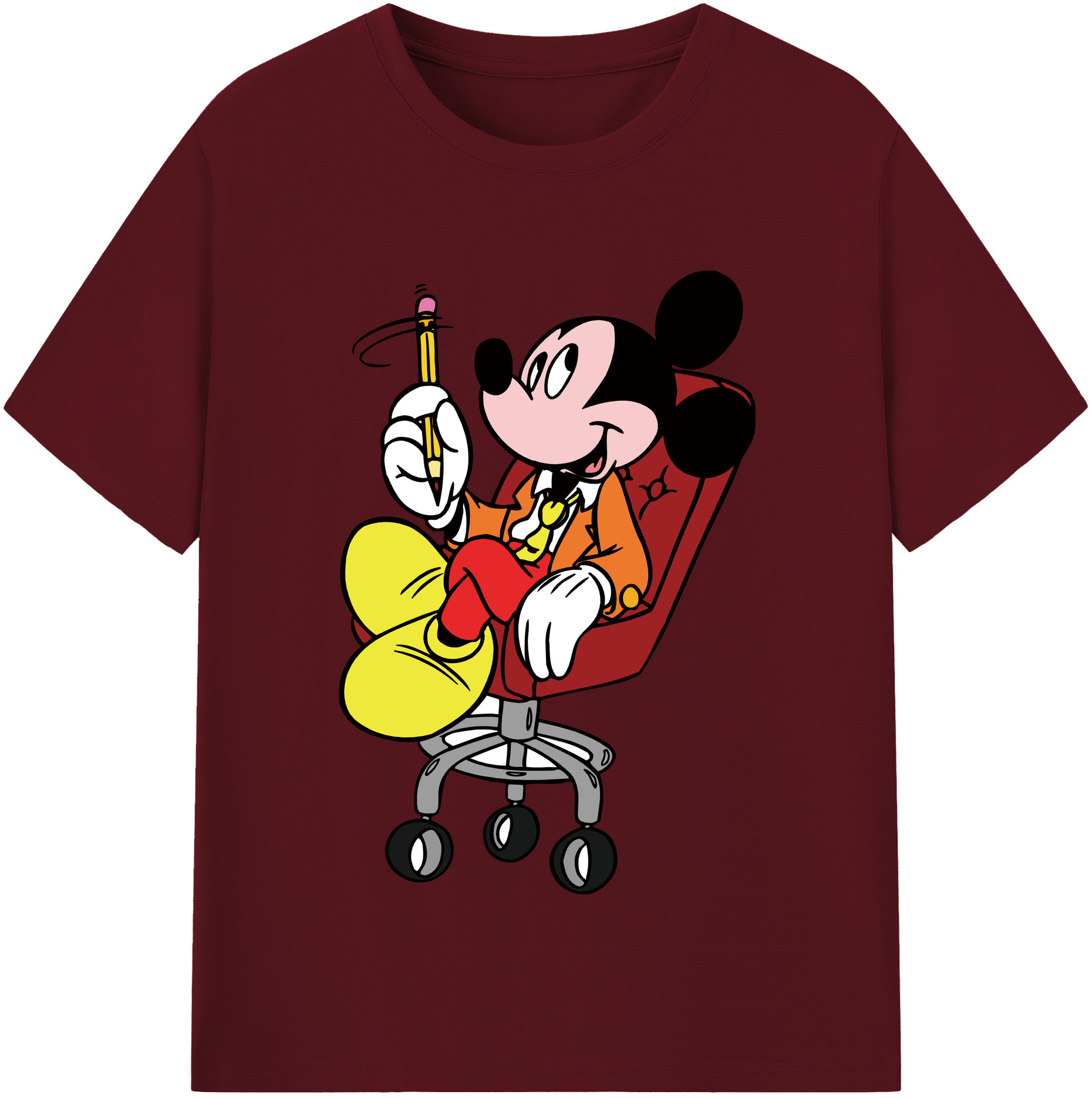 （画像用） ミッキーマウス Mickey Mouse 綿100％半袖Tシャツ（フロントプリント）